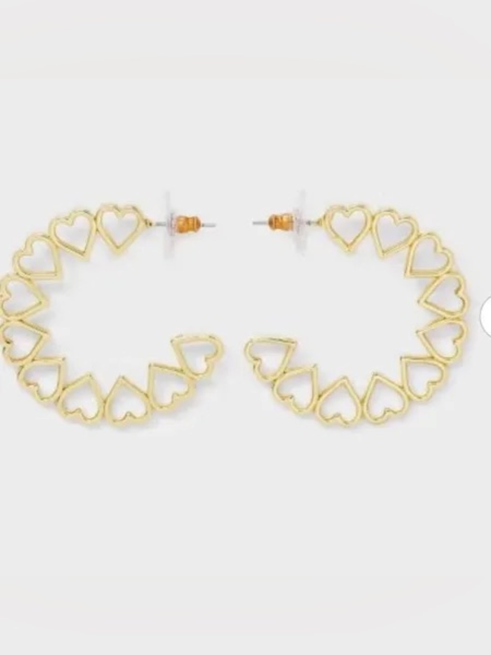 Sugarfix By Baublebar Golden Intentions Heart Outline Hoop Earrings